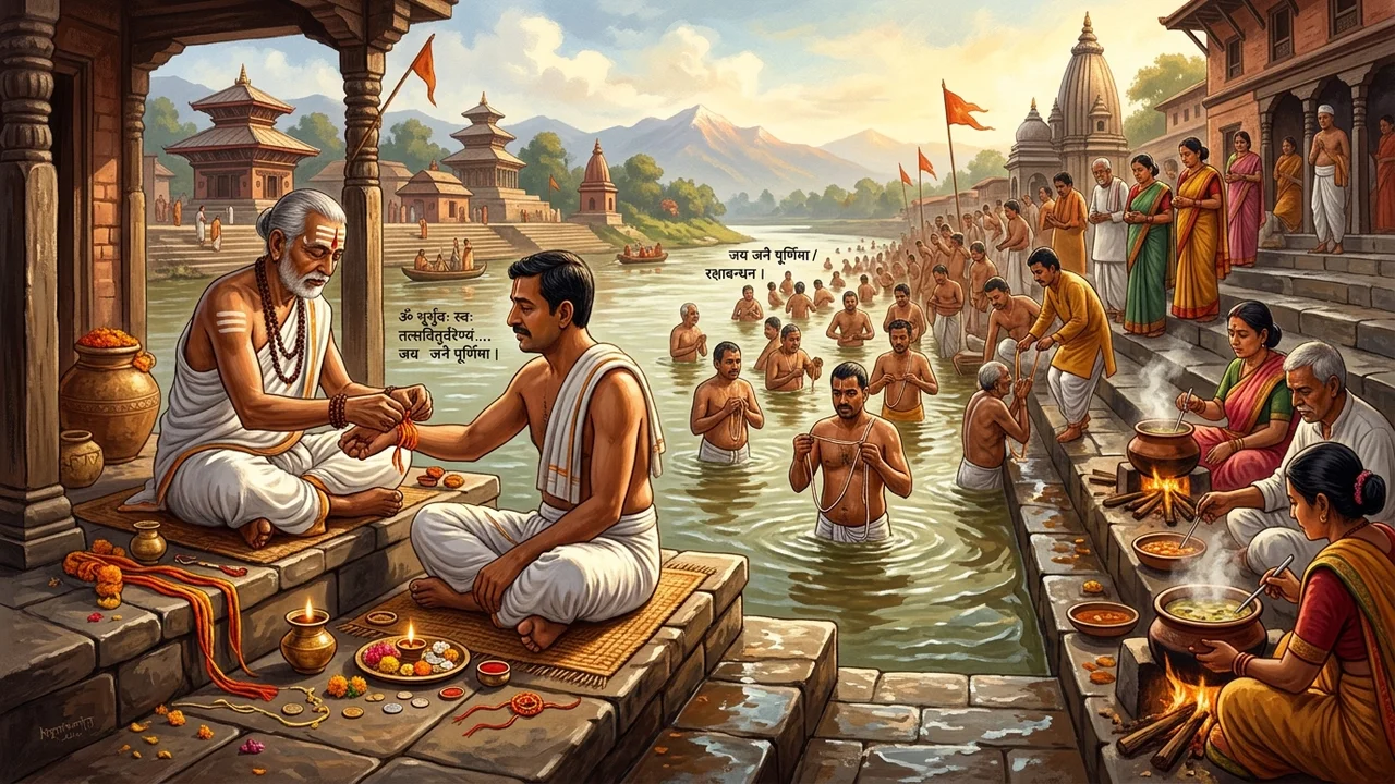 The sacred thread is changed, and the bracelet is tied on the wrist.
